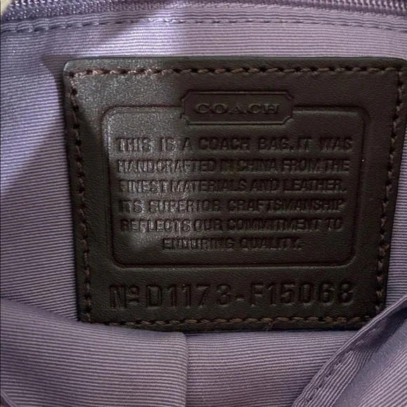 New Coach Beige and Dark Brown Signature Shoulder Bag - Picture 11 of 11